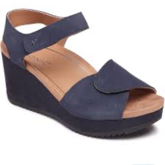 VIONIC - WOMENS HOOLA ASTRID II 3/4 STRAP WEDGE 12 - Picture 1 of 10